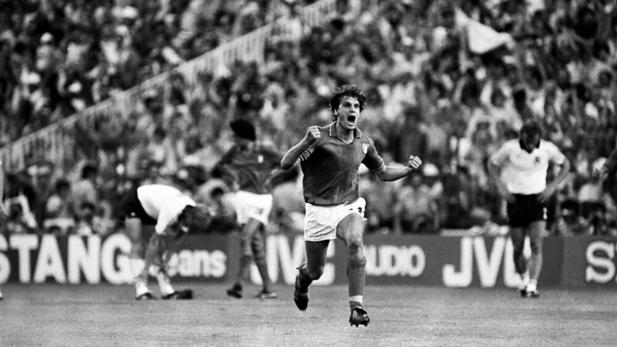Marco Tardelli esulta urlando dopo il gol nella finale Italia Germania Mondiali 1982