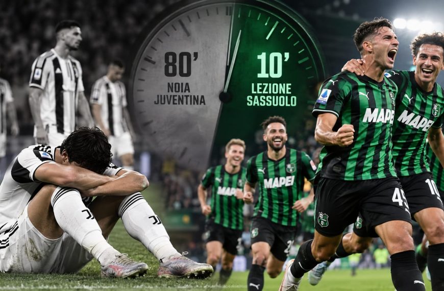 Sassuolo-Juventus 3-2: un’ora di possesso inutile, dodici minuti di lezione